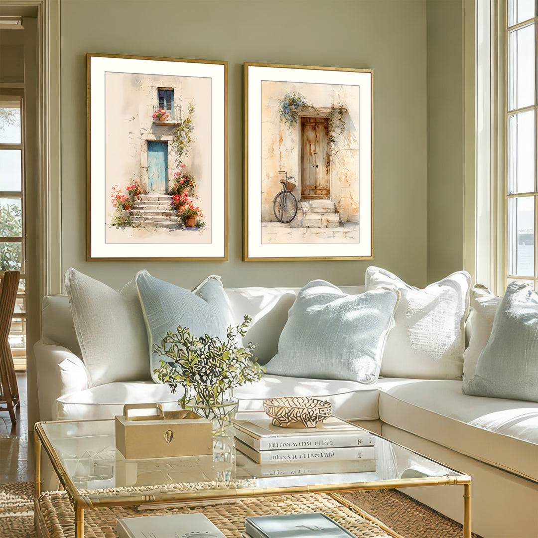 Mediterranean door wall art prints