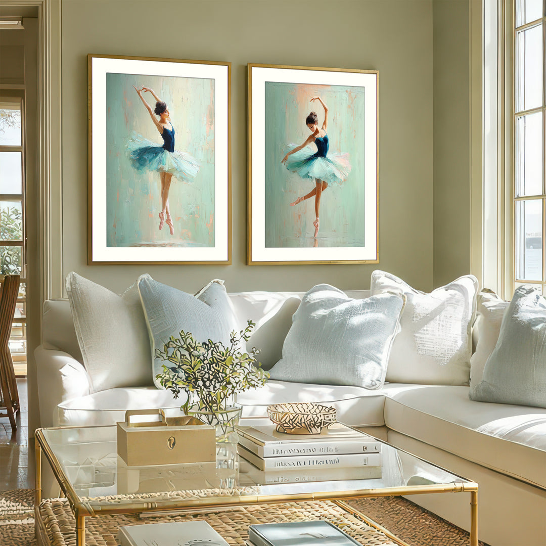 Ballerina Wall Art Prints Set of 2