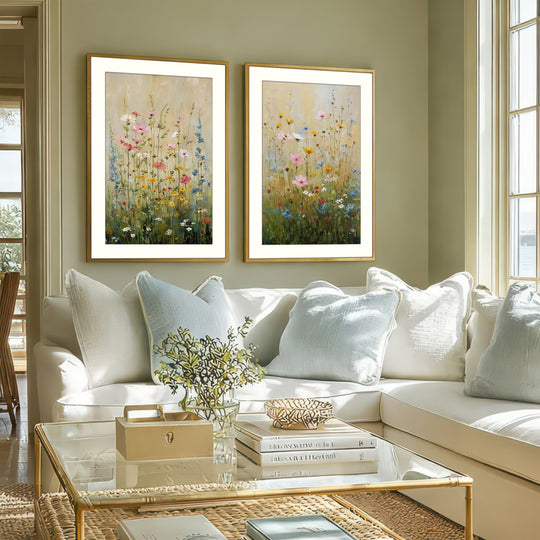 Wildflower meadow wall art prints