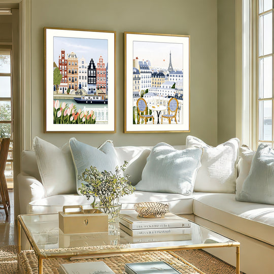 Amsterdam and Paris Wall Art Prints
