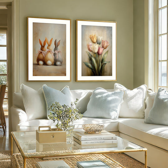 Easter bunny wall art prints