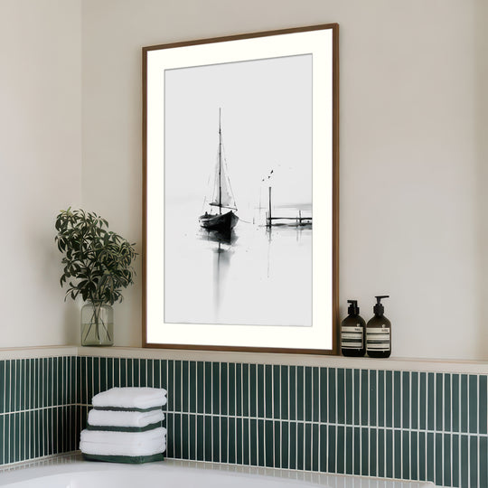 Minimalist Sailboat Wall Art Print