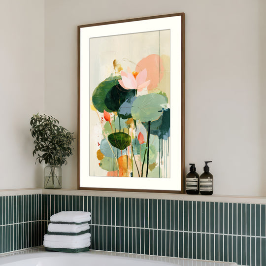 Green Pink Botanical Wall Décor
