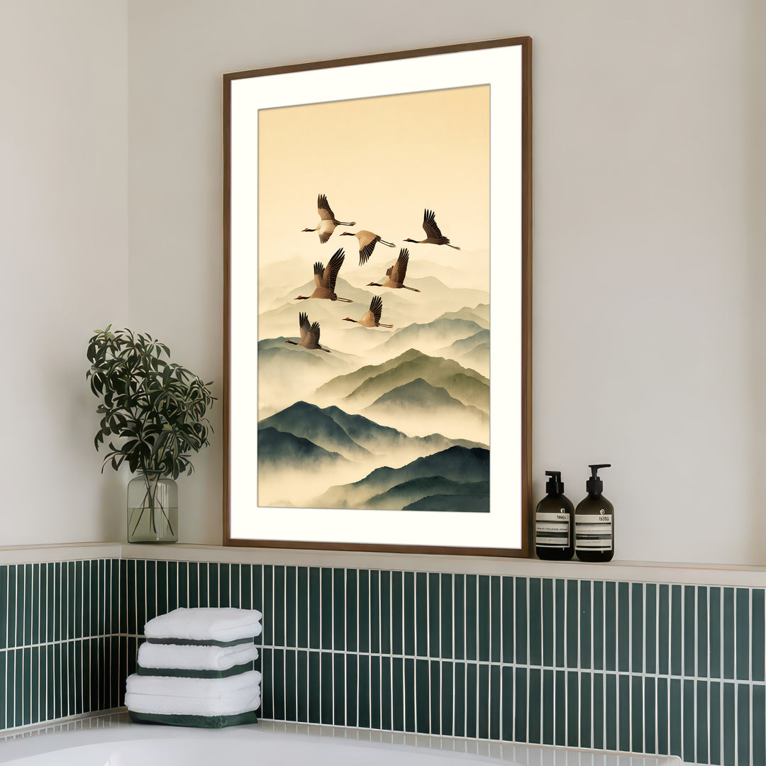 Flying Crane Art Prin