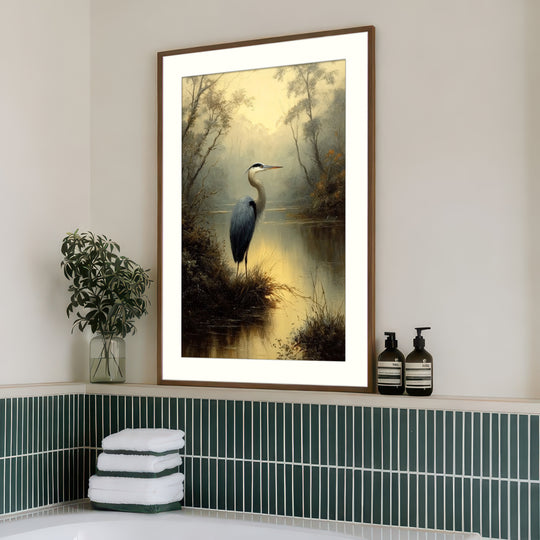 Heron Wall Art Print