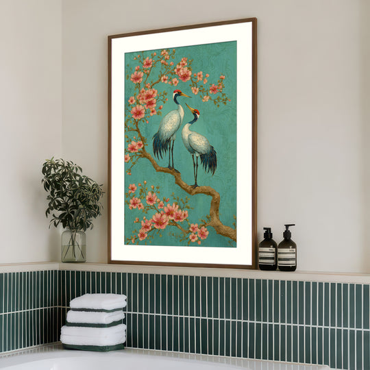 Japanese Crane Wall Art Print