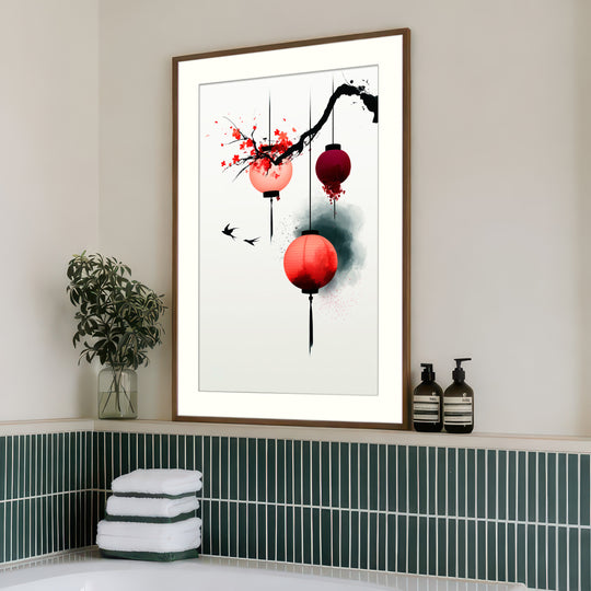 Japanese Lantern Wall Art Print