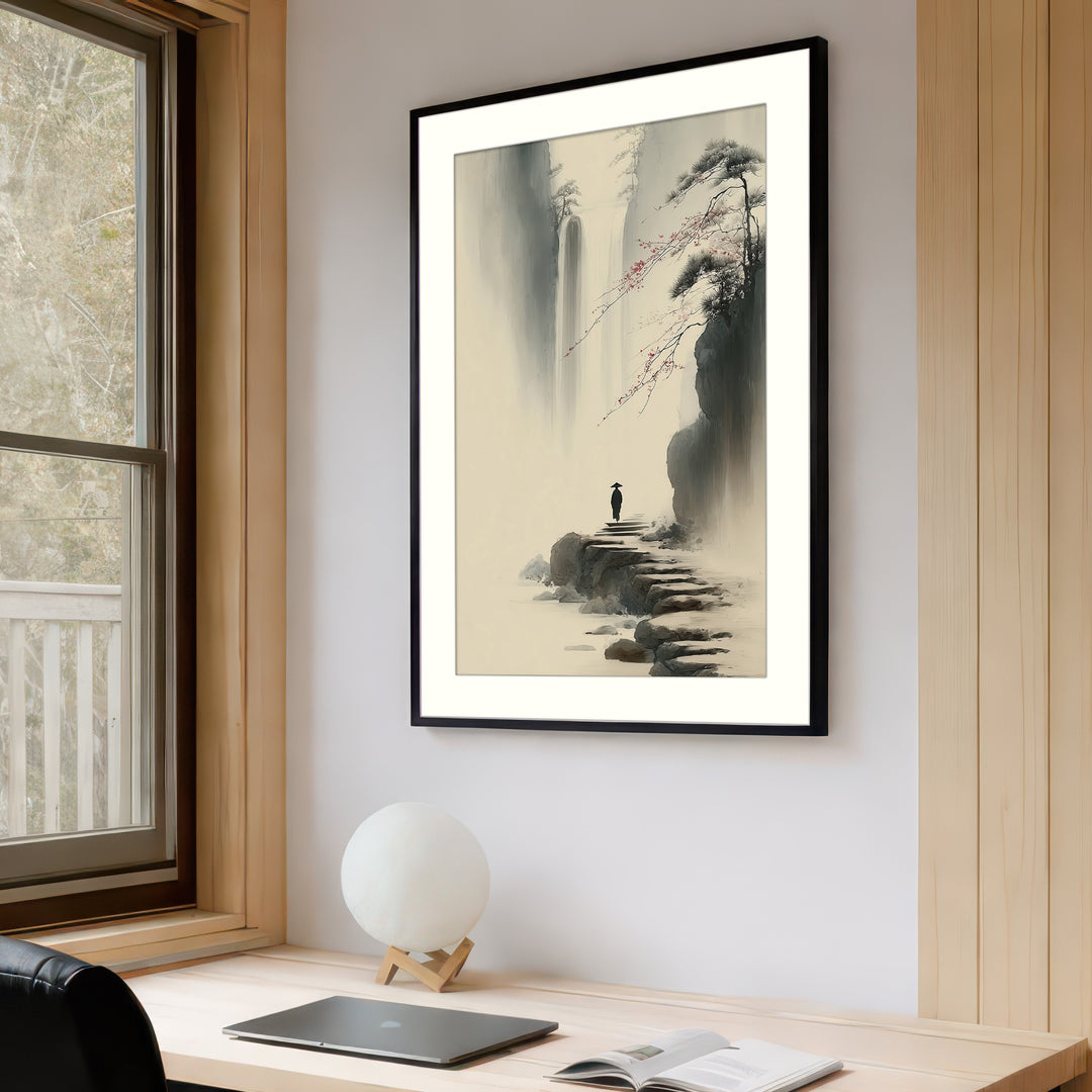 Japanese Waterfall Art Print