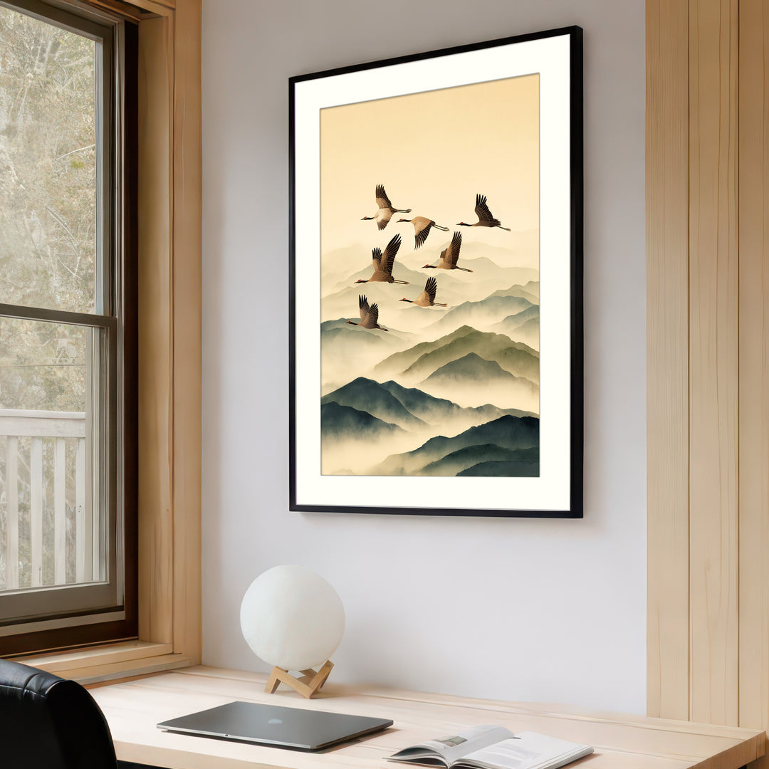 Flying Crane Art Prin