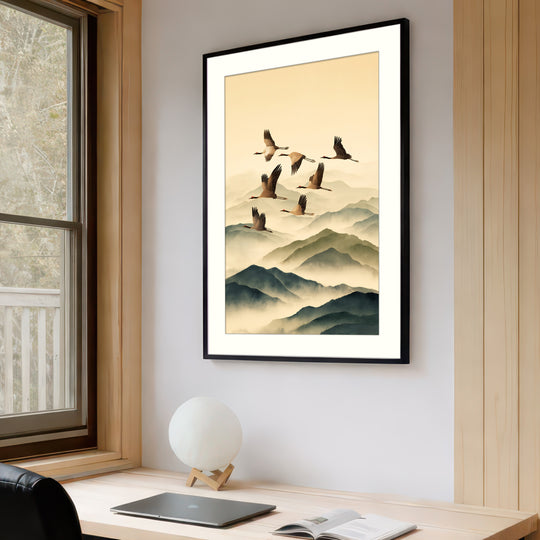 Flying Crane Art Prin
