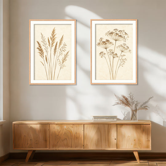 Neutral Botanical Wall Art Prints