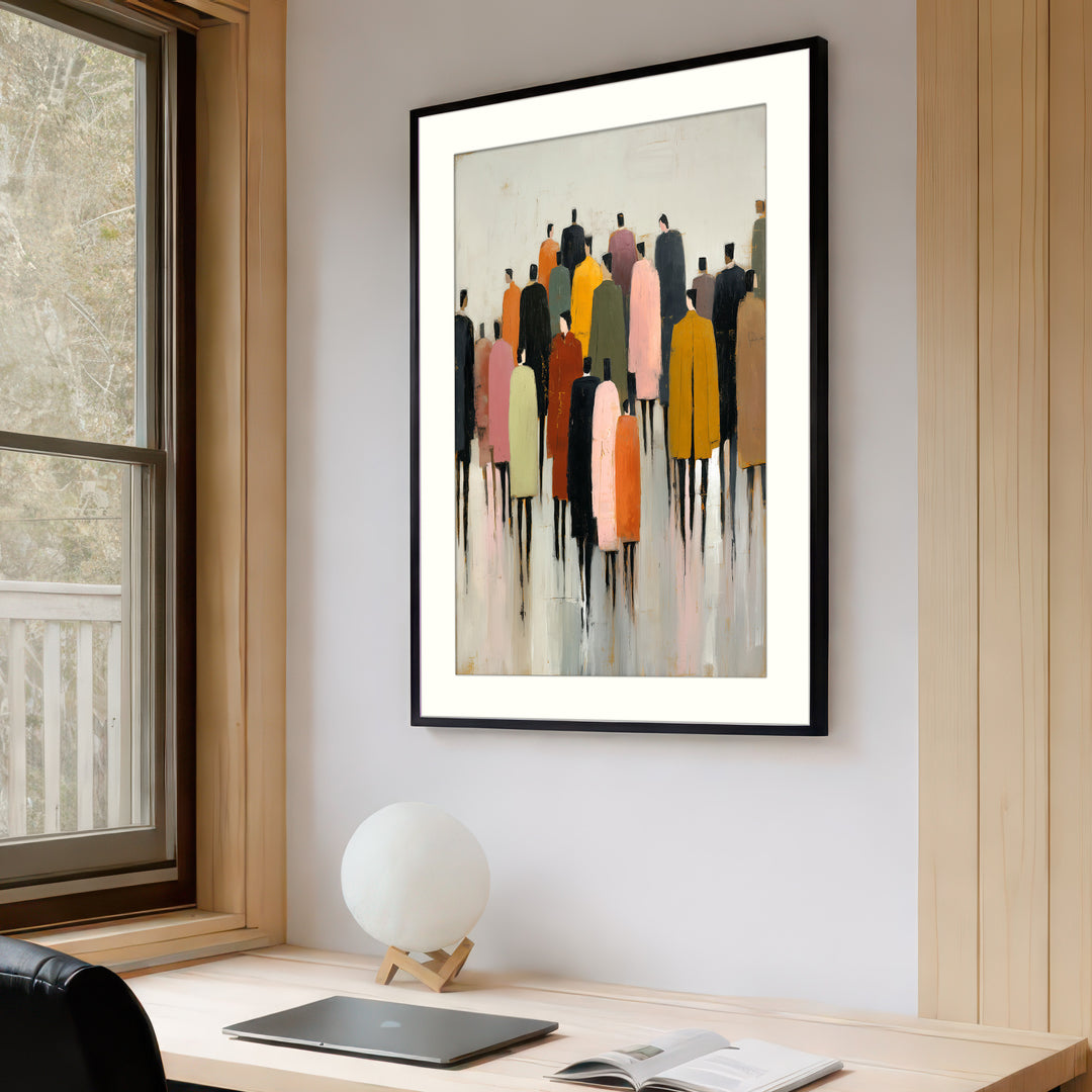 abstract crowd art print