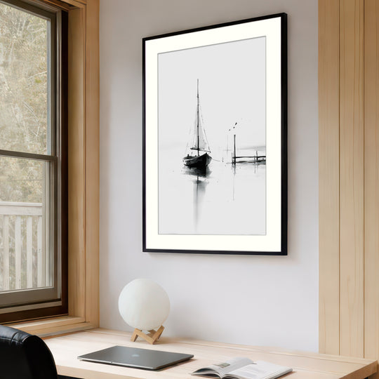 Minimalist Sailboat Wall Art Print