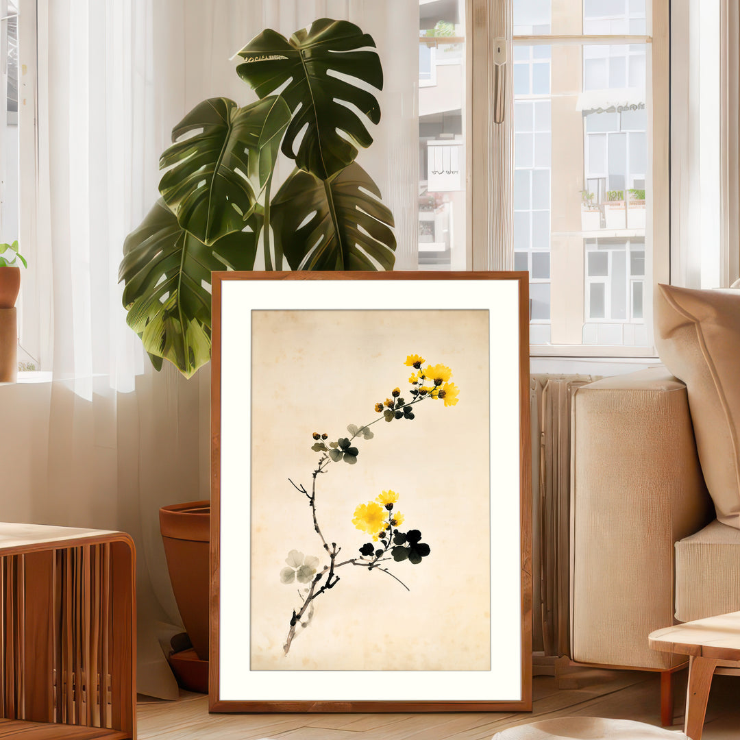 Yellow Floral Art Print