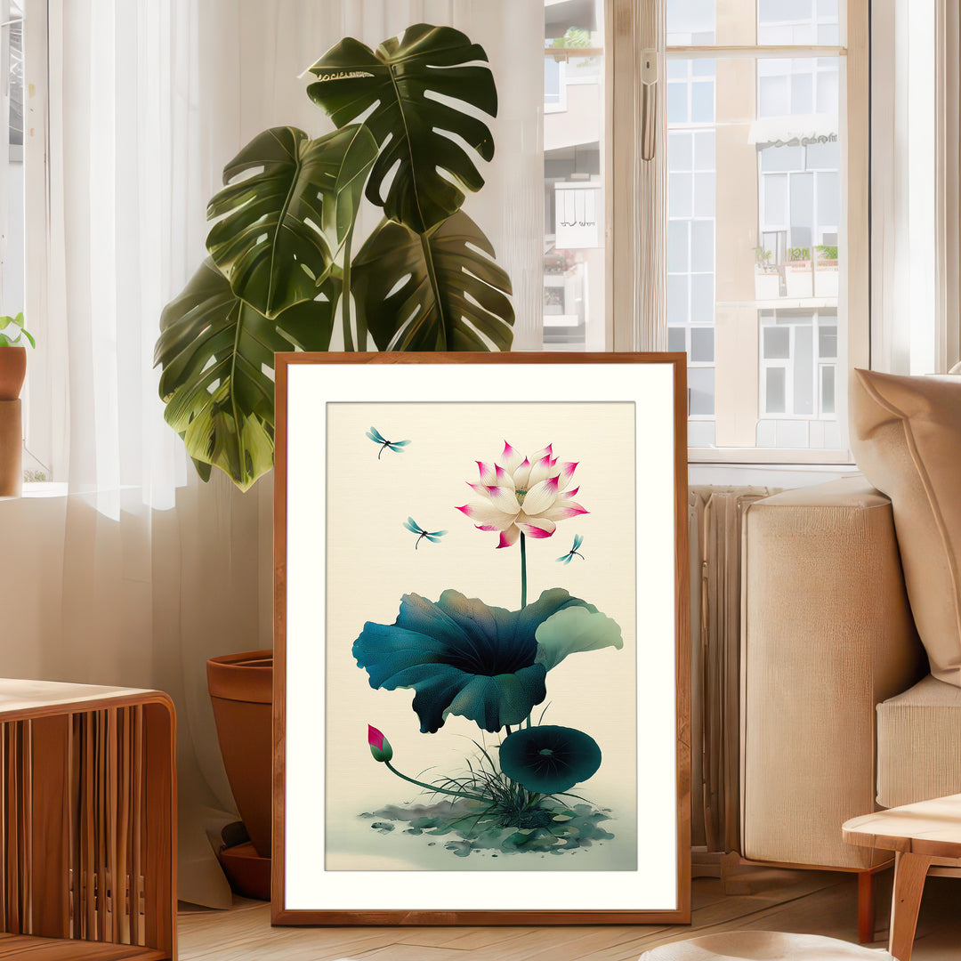 Lotus Flower Wall Art Print