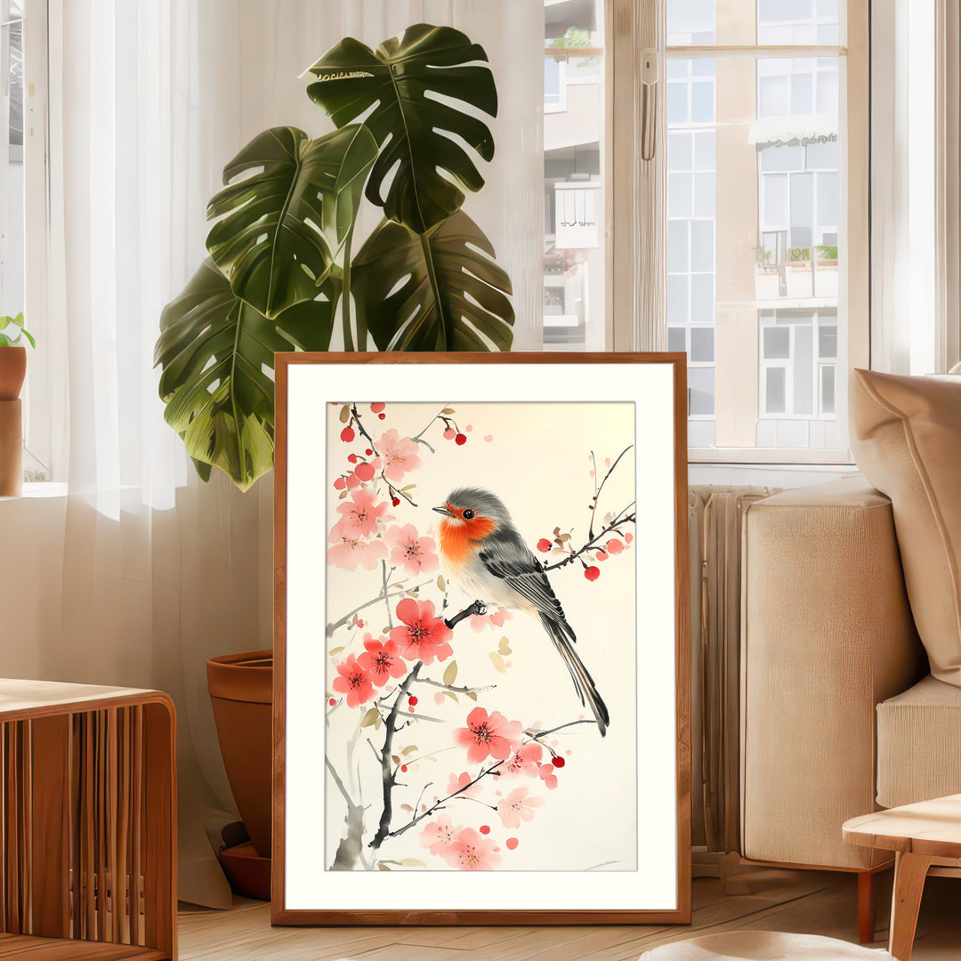 Robin Bird Wall Art Print