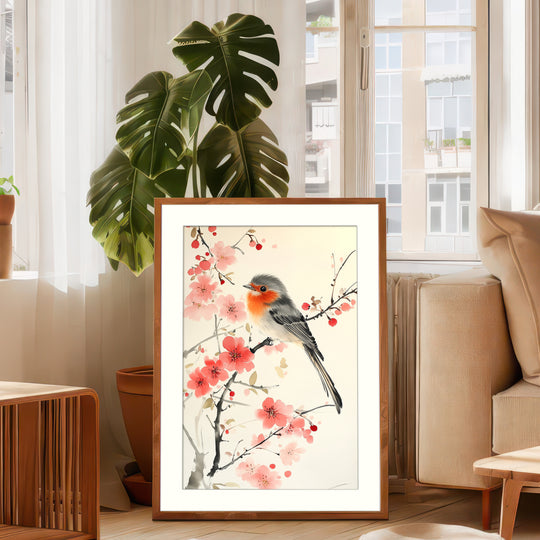 Robin Bird Wall Art Print