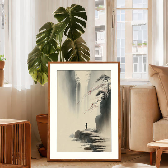 Japanese Waterfall Art Print