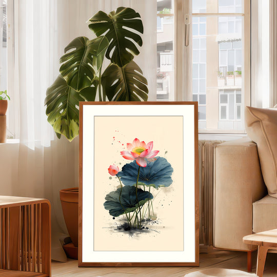 Lotus Flower Wall Art Print