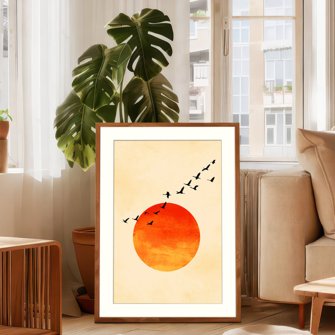 Japanese Red Sun Art Print