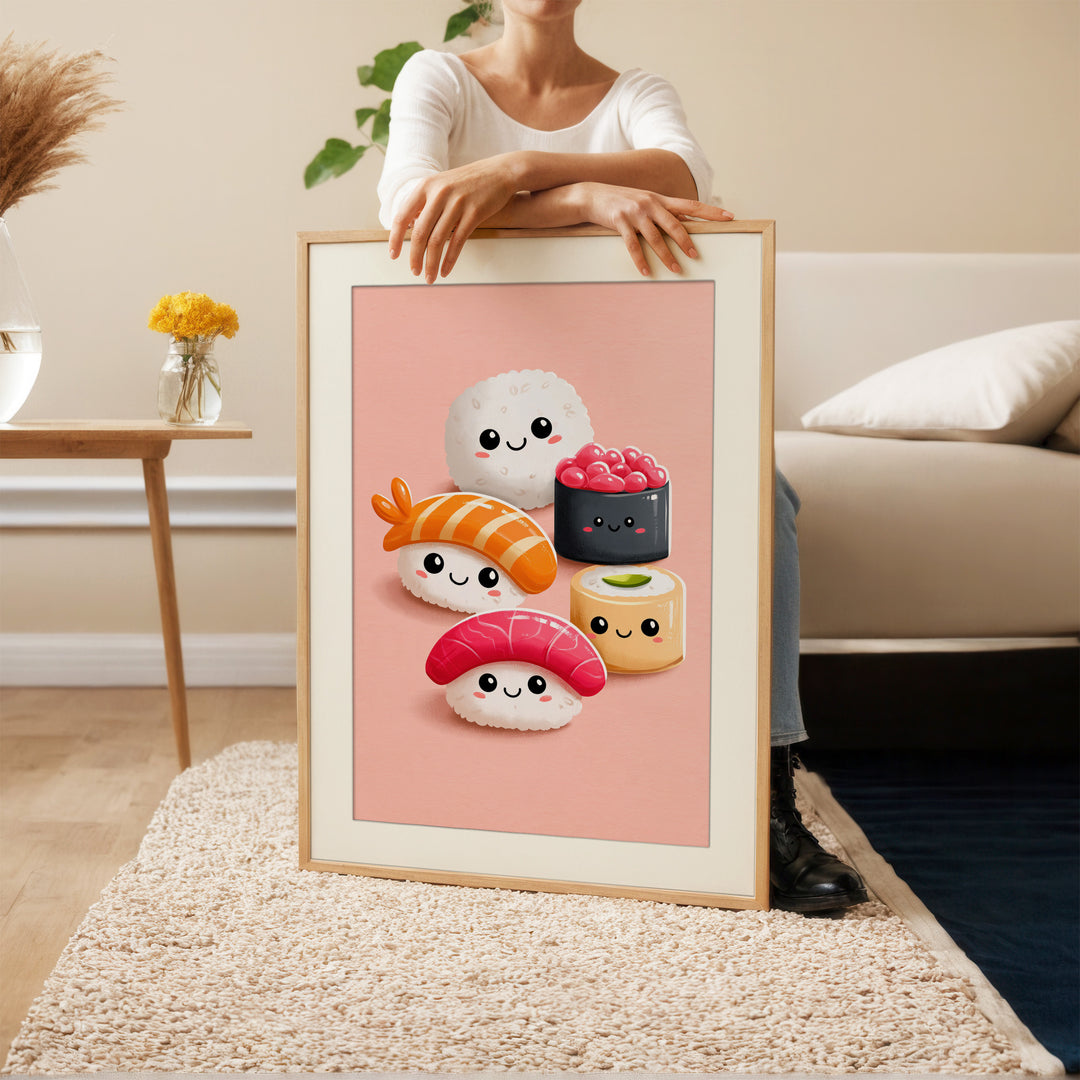 Cute Sushi Art Print