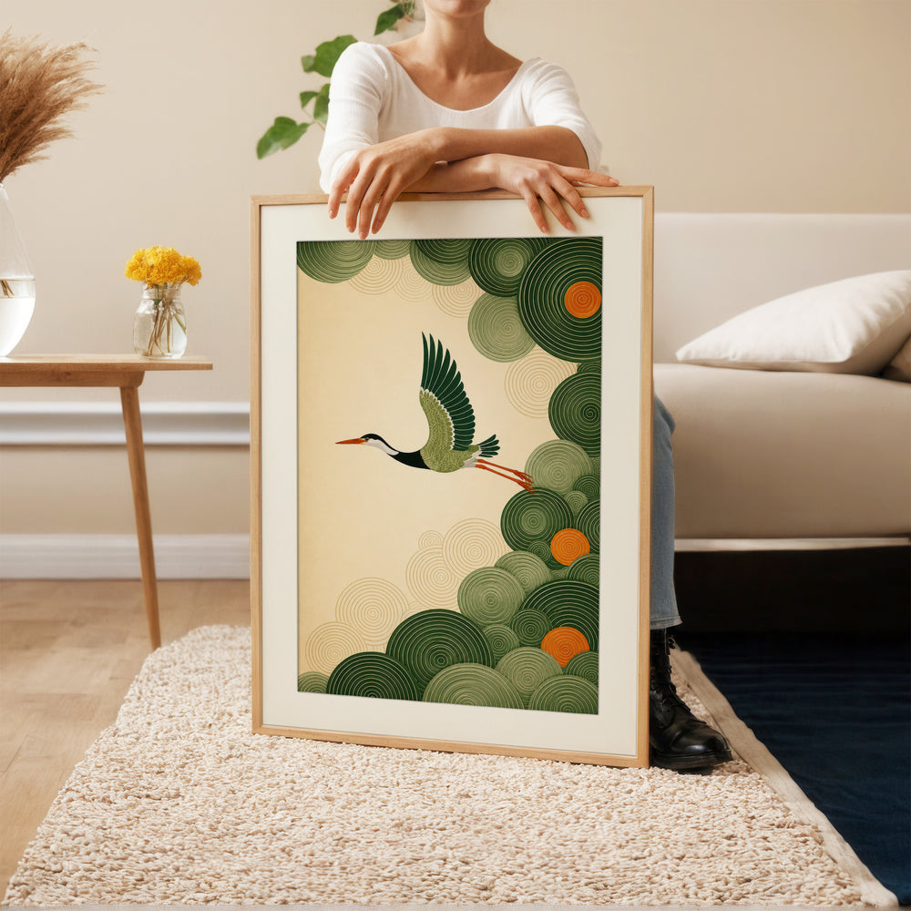 Heron Bird Art Print