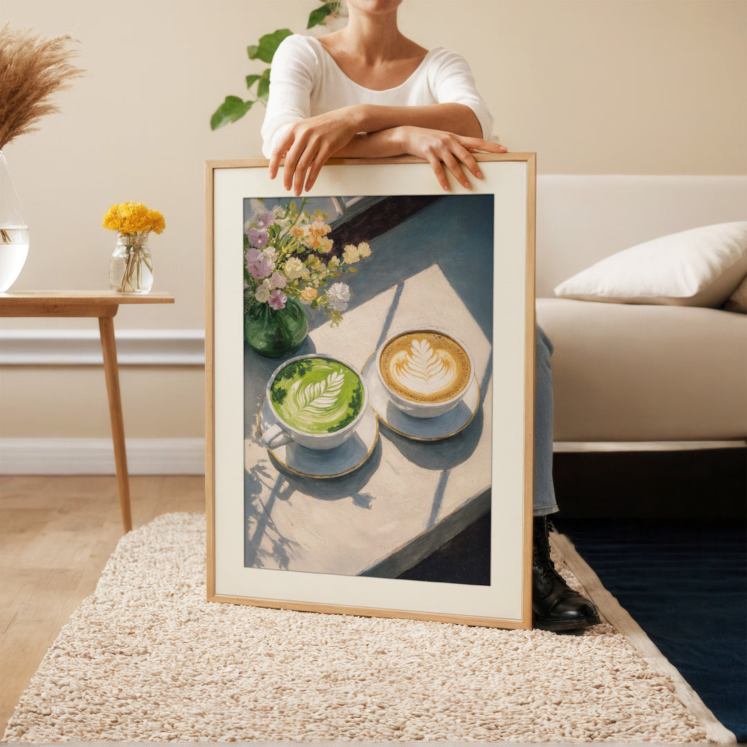 Coffee and matcha wall art print
