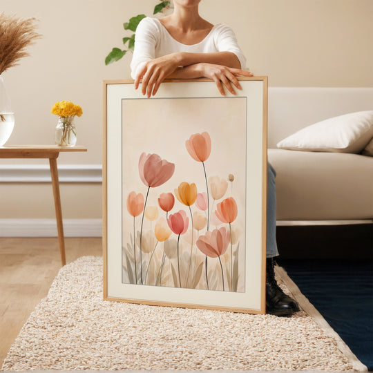 Pastel Tulip Art Print