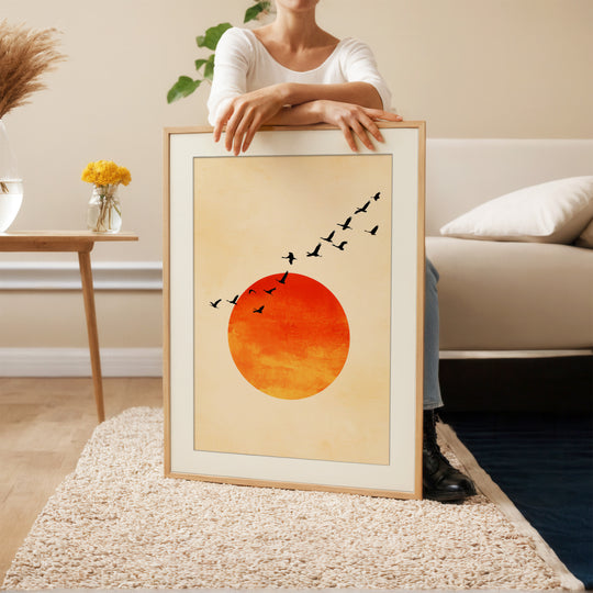 Japanese Red Sun Art Print