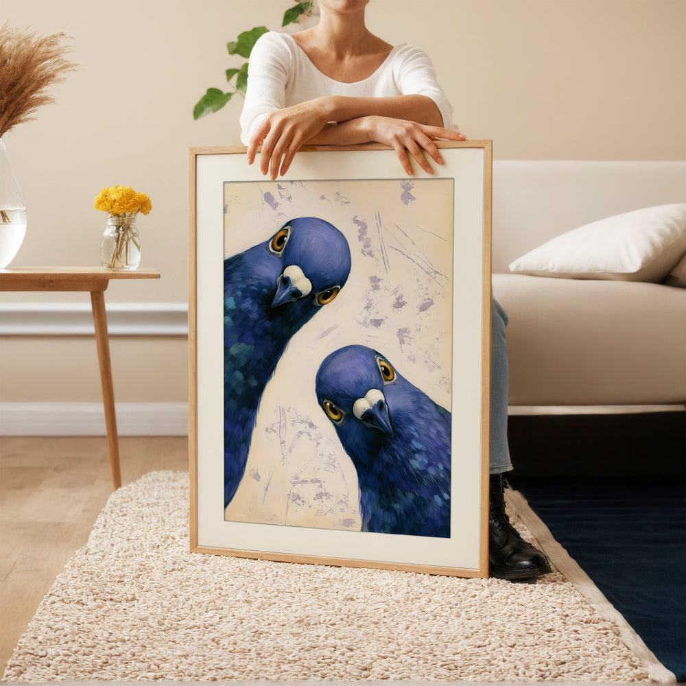 Blue Peacock Art Print