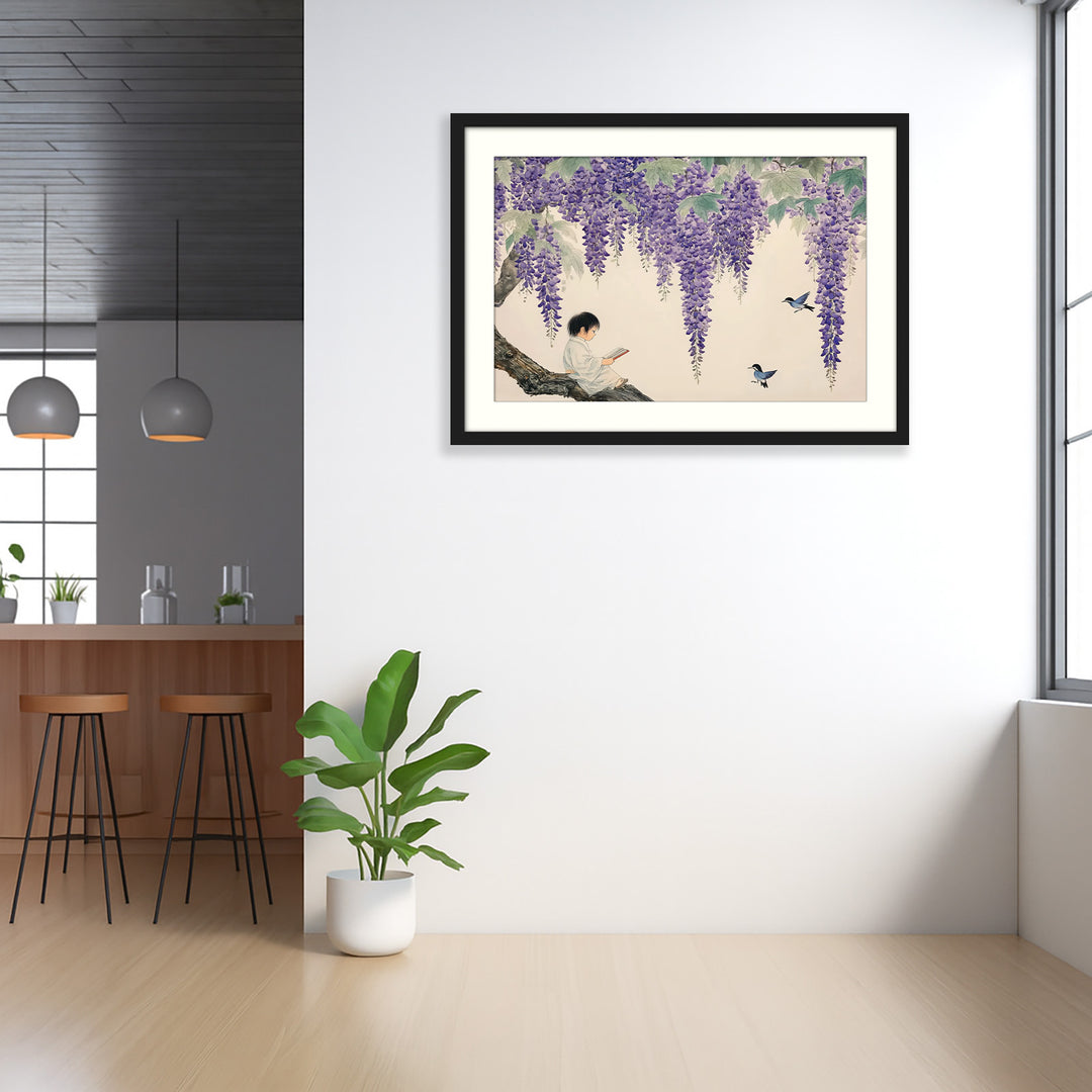 Purple Floral Nature Scene