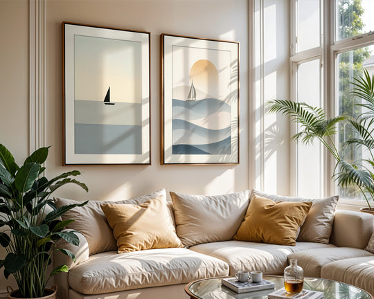 Sailboat Wall Art Prints Set of 2