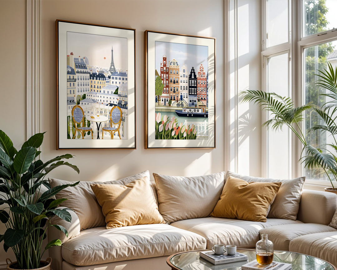 Amsterdam and Paris Wall Art Prints