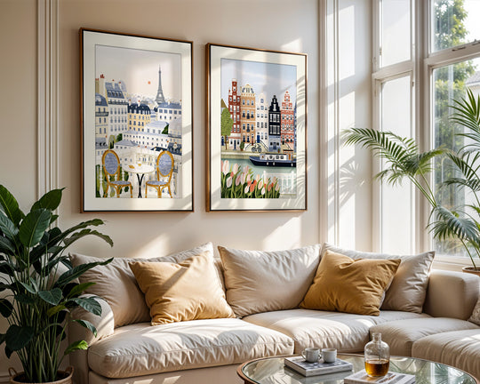 Amsterdam and Paris Wall Art Prints