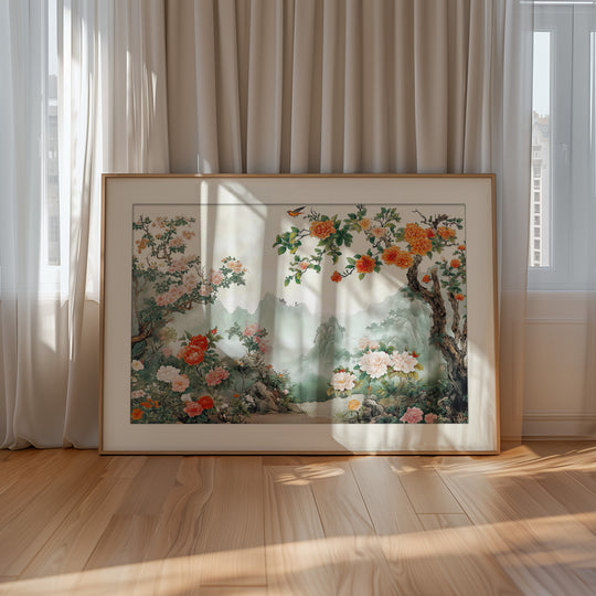 Japanese Floral Landscape