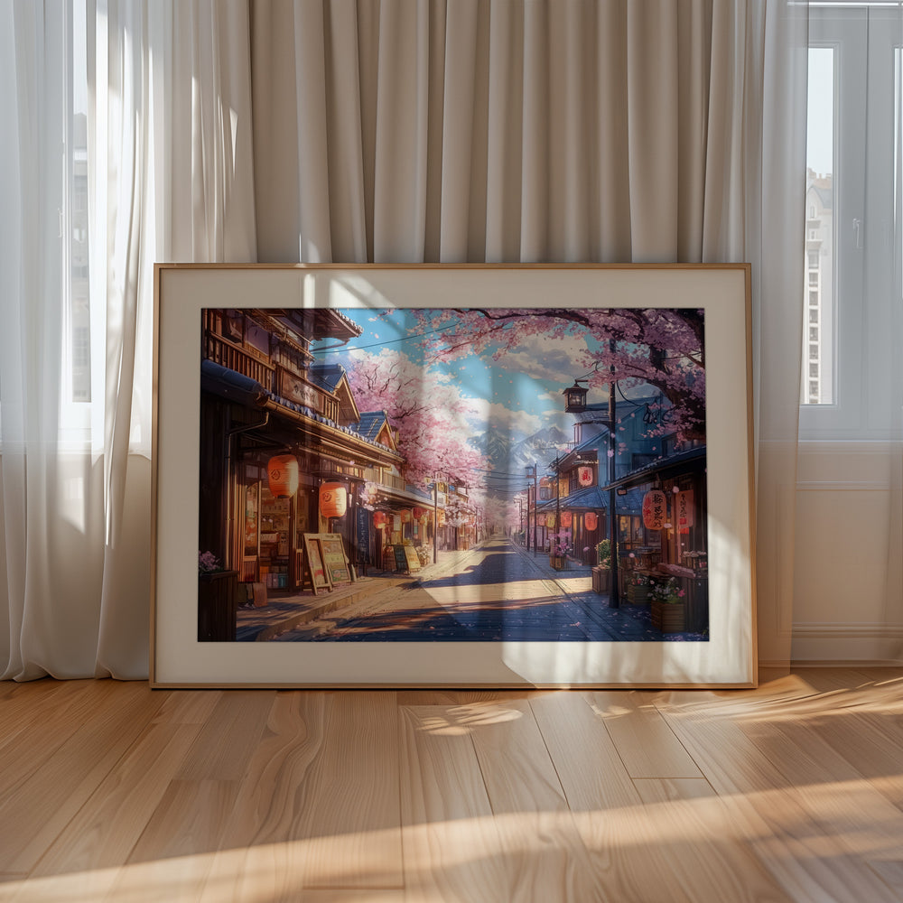 Japanese Street House Print