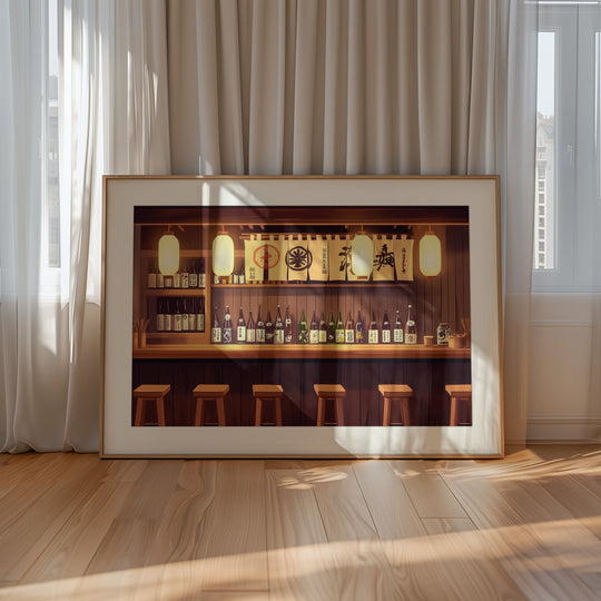 Japanese Sake Bar Wall Art Print