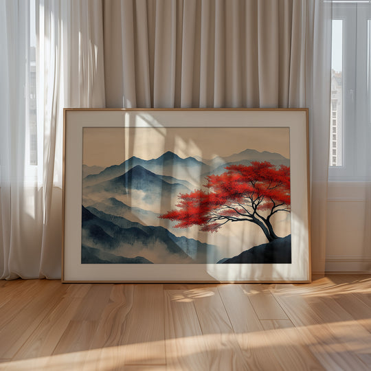 Red Maple Mountain Landscape