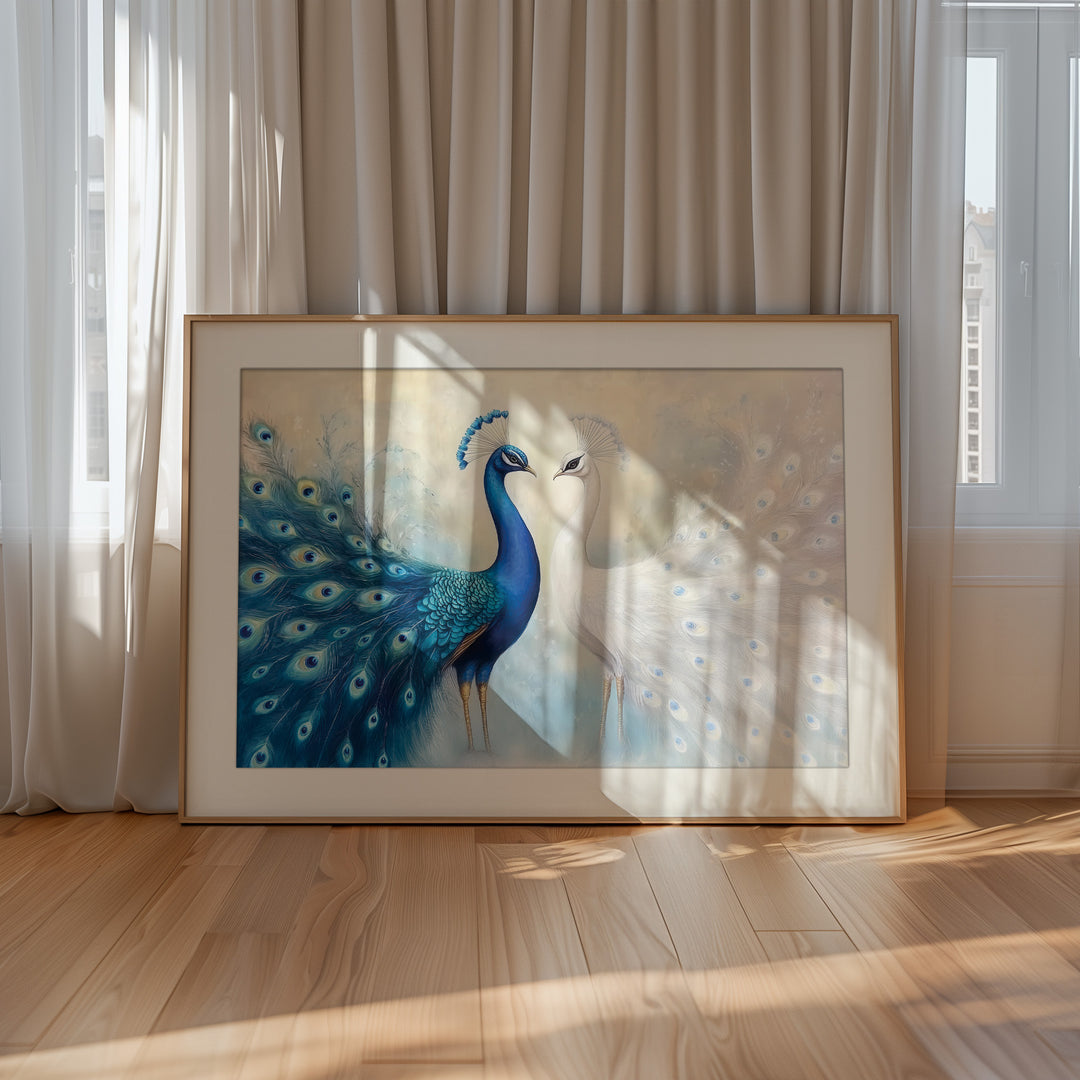 Peacock Pair Wall Art Print