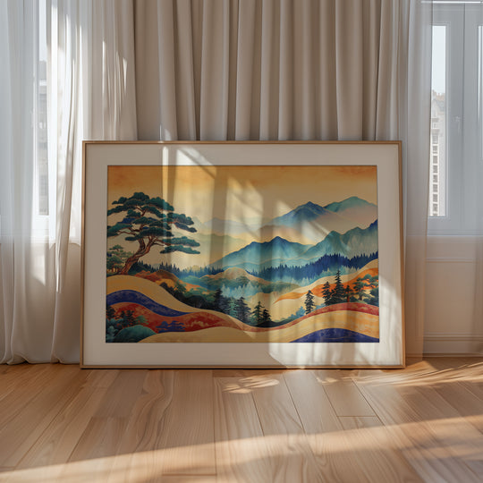 Golden Dawn Over Painted Peaks