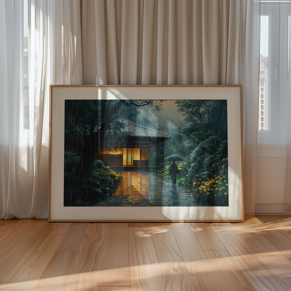 Rainy Night Japan Art Print