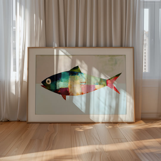 Abstract Fish Wall Art Print