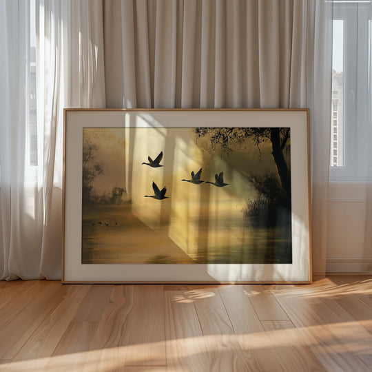 Flying Geese Wall Art Print