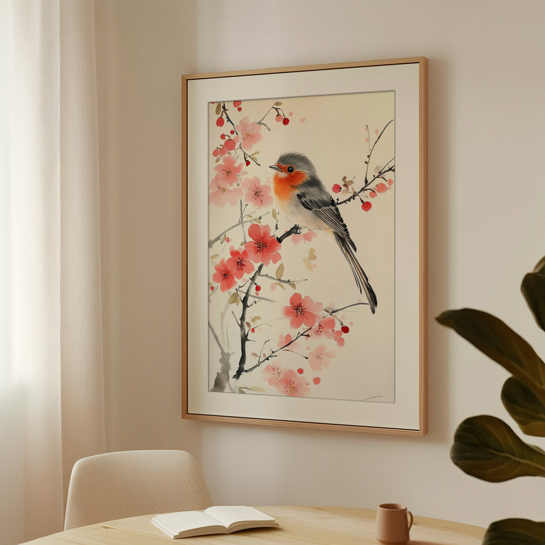 Robin Bird Wall Art Print