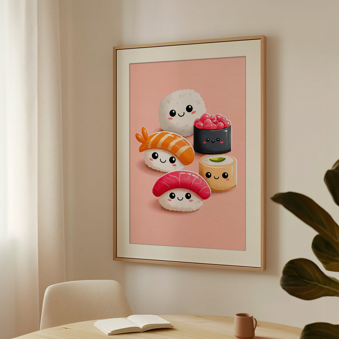 Cute Sushi Art Print