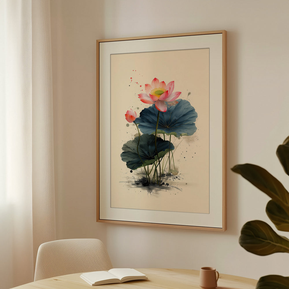Lotus Flower Wall Art Print