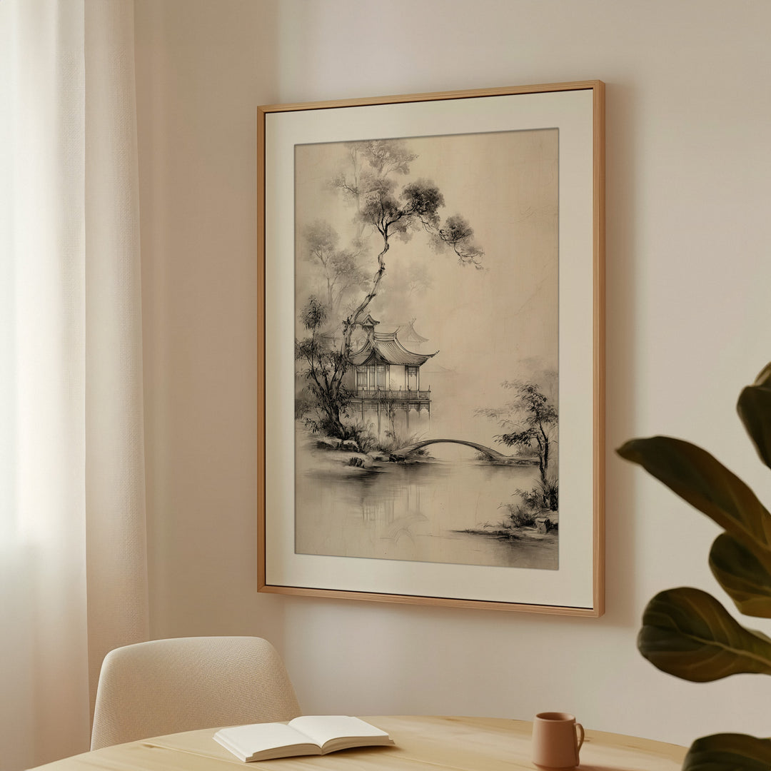 Asian Pavilion Bridge Decor