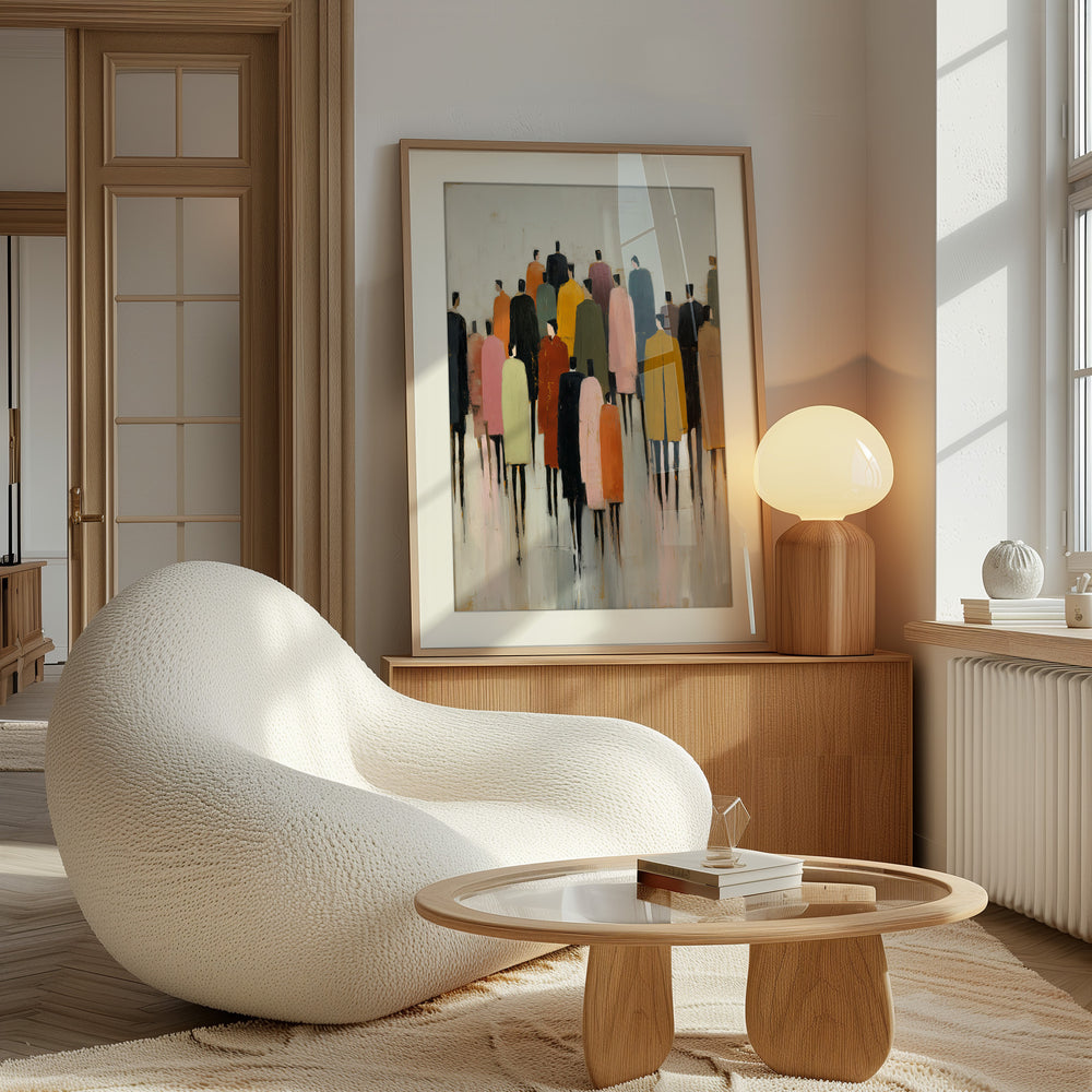 abstract crowd art print