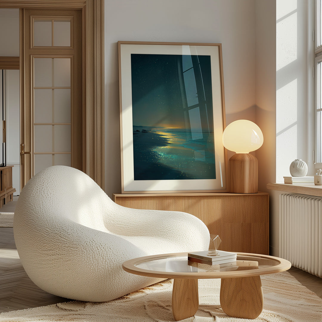 Starry Beach Night Art Print