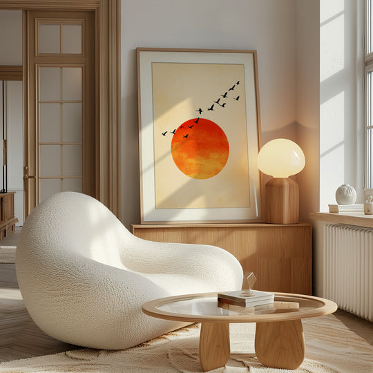 Japanese Red Sun Art Print
